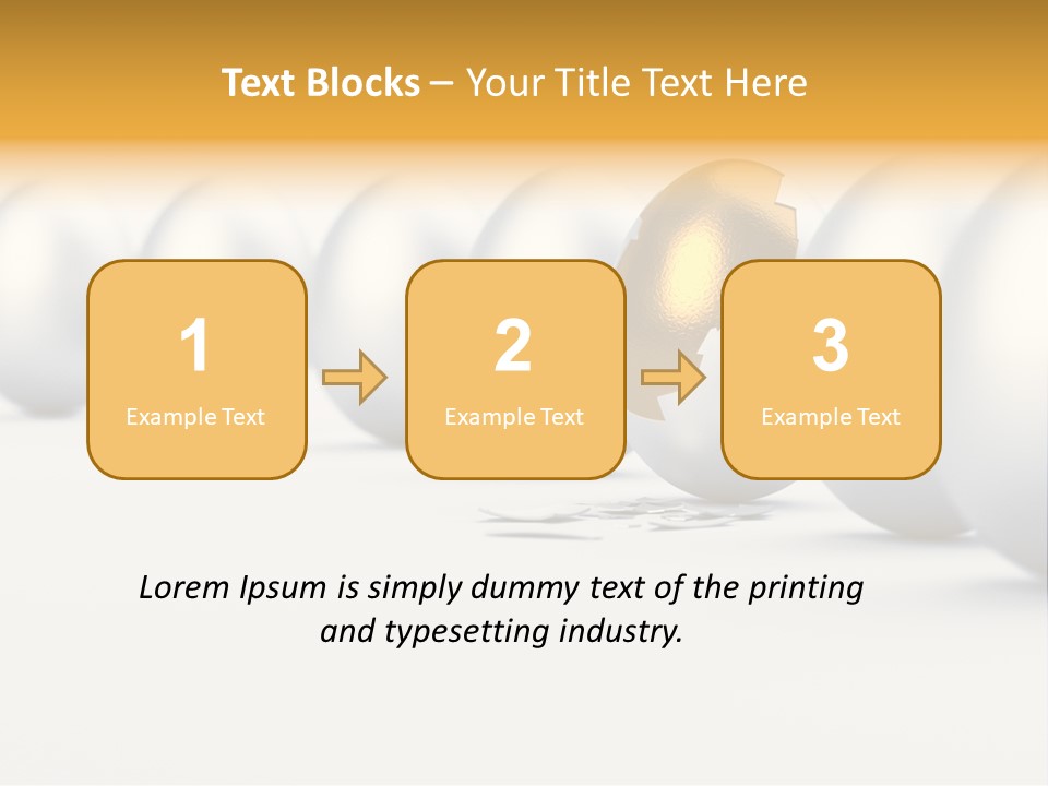 Golden Uniqueness Leadership PowerPoint Template