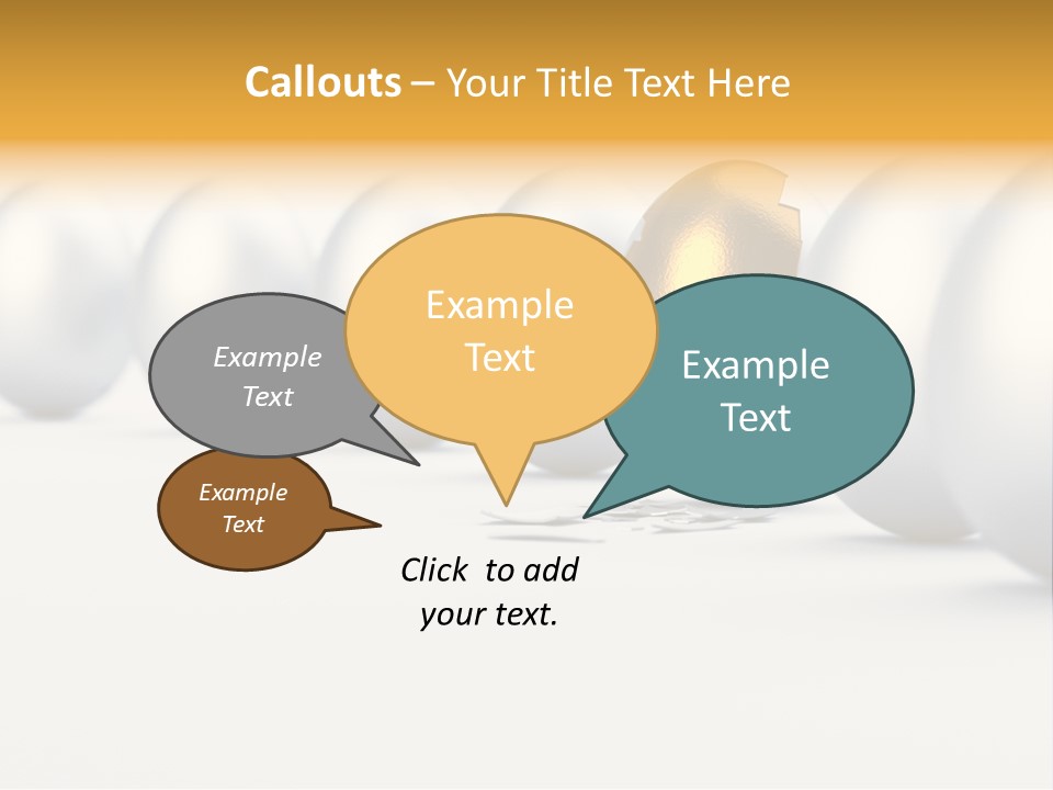 Golden Uniqueness Leadership PowerPoint Template