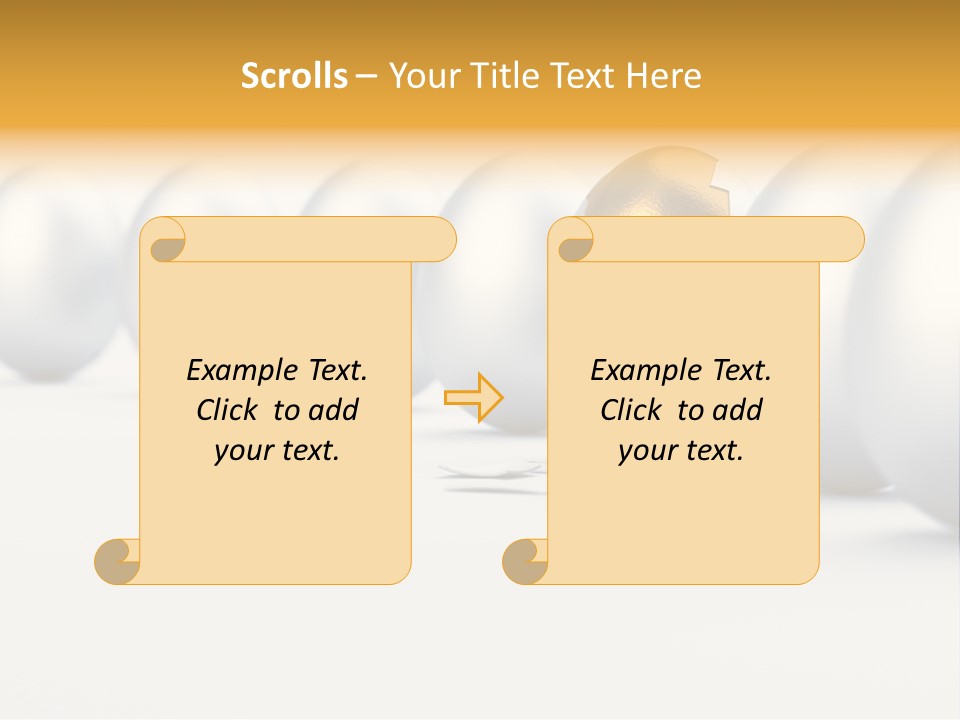 Golden Uniqueness Leadership PowerPoint Template