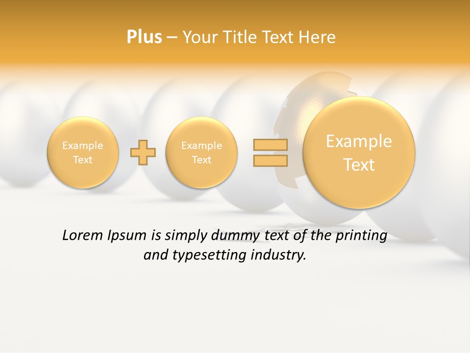 Golden Uniqueness Leadership PowerPoint Template