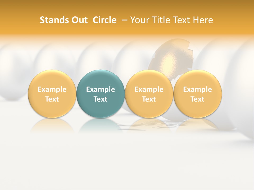 Golden Uniqueness Leadership PowerPoint Template