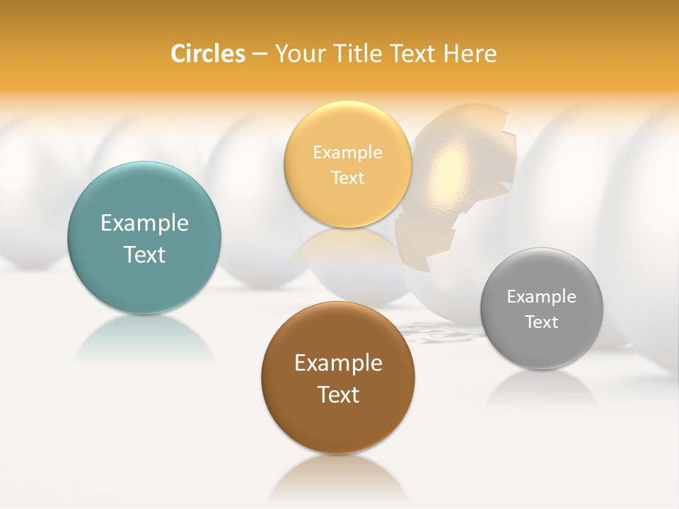 Golden Uniqueness Leadership PowerPoint Template