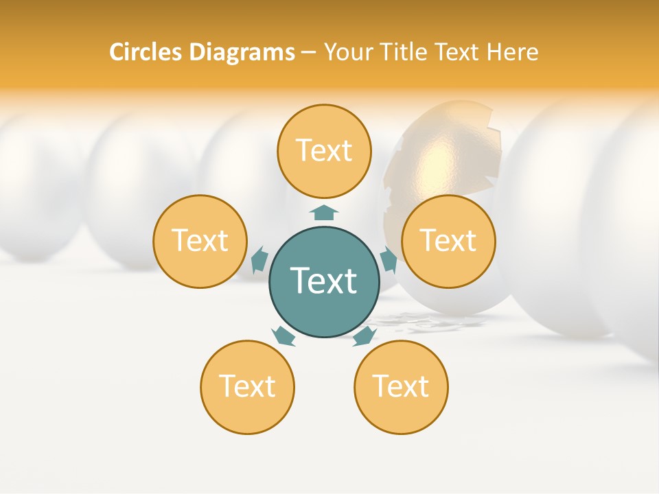 Golden Uniqueness Leadership PowerPoint Template