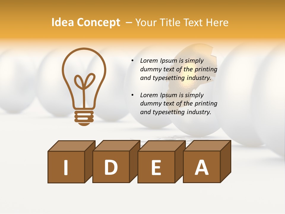 Golden Uniqueness Leadership PowerPoint Template