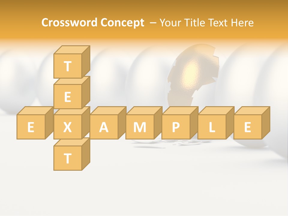 Golden Uniqueness Leadership PowerPoint Template