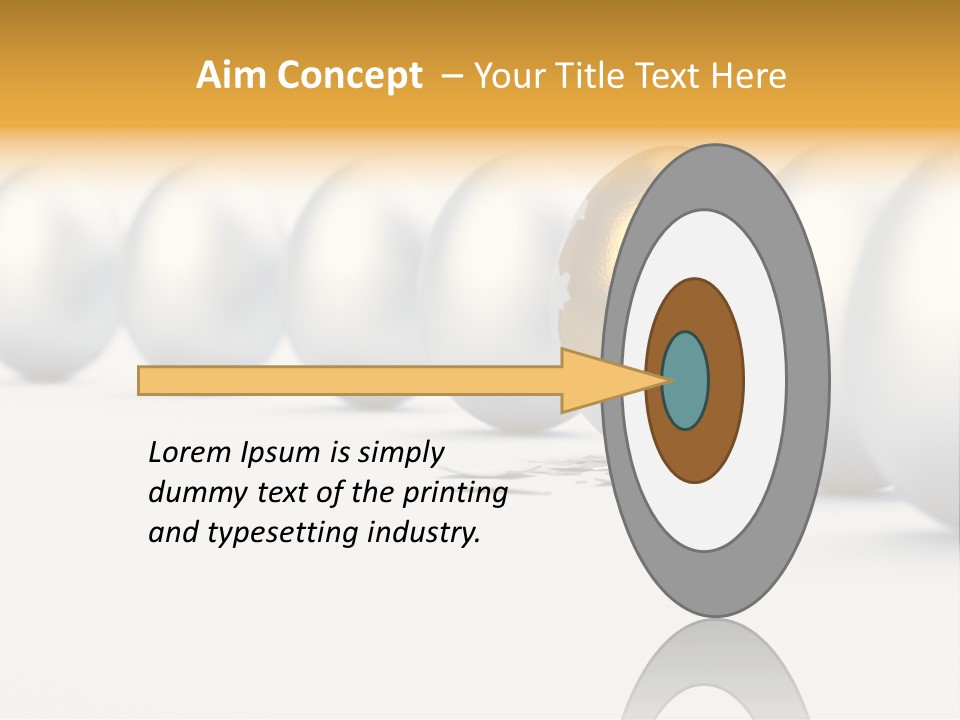 Golden Uniqueness Leadership PowerPoint Template