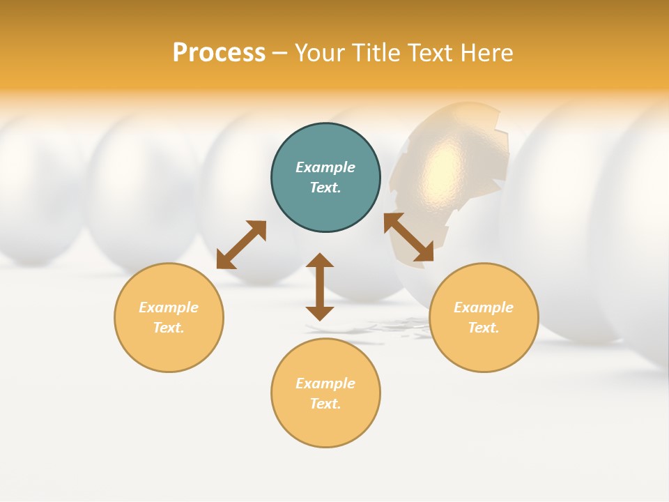 Golden Uniqueness Leadership PowerPoint Template
