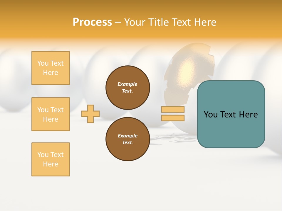 Golden Uniqueness Leadership PowerPoint Template