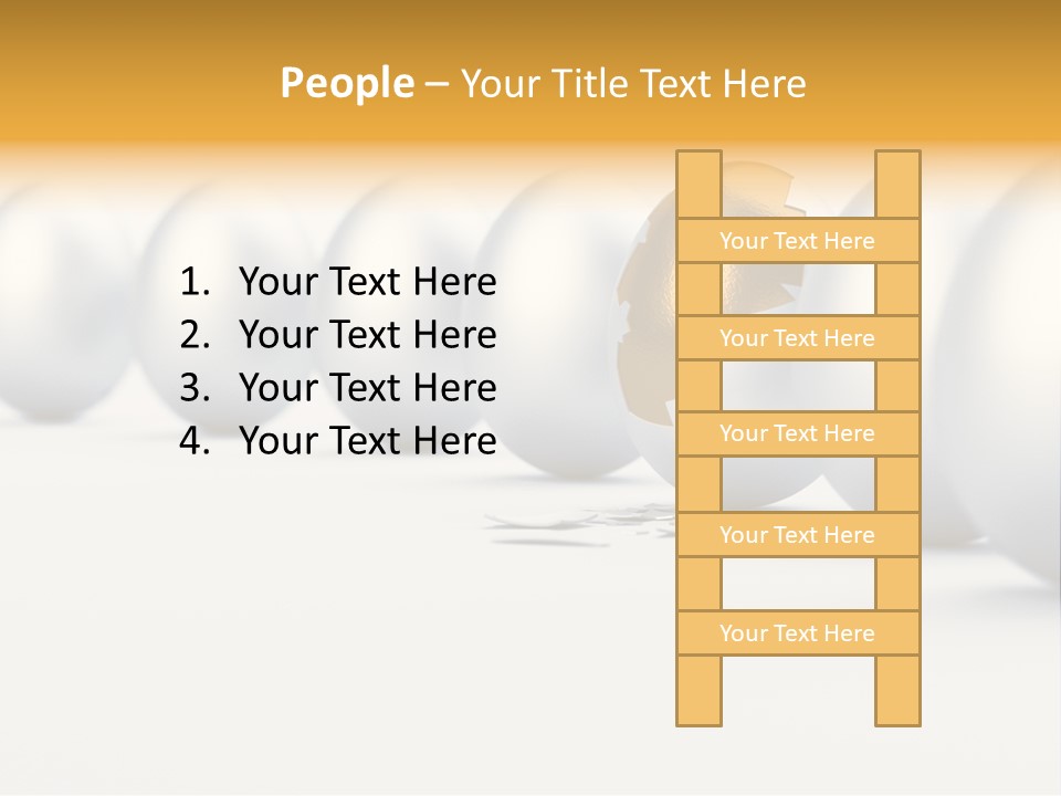 Golden Uniqueness Leadership PowerPoint Template