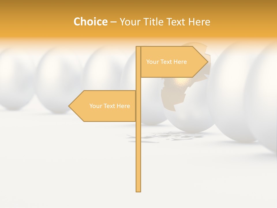 Golden Uniqueness Leadership PowerPoint Template