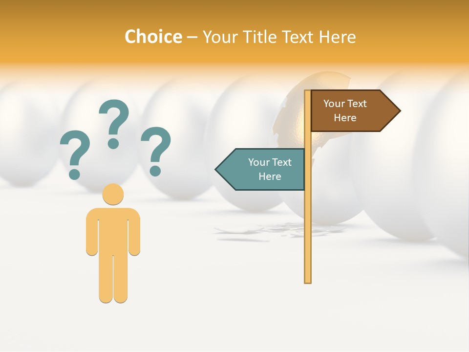 Golden Uniqueness Leadership PowerPoint Template