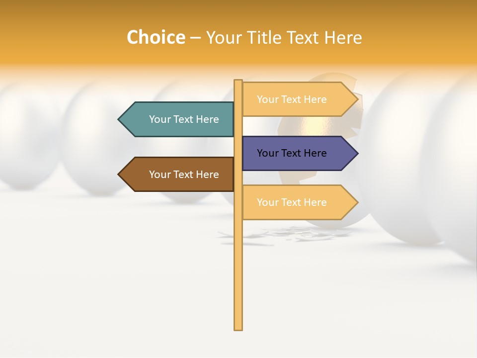 Golden Uniqueness Leadership PowerPoint Template