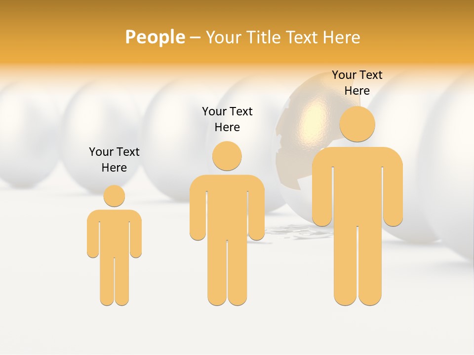 Golden Uniqueness Leadership PowerPoint Template