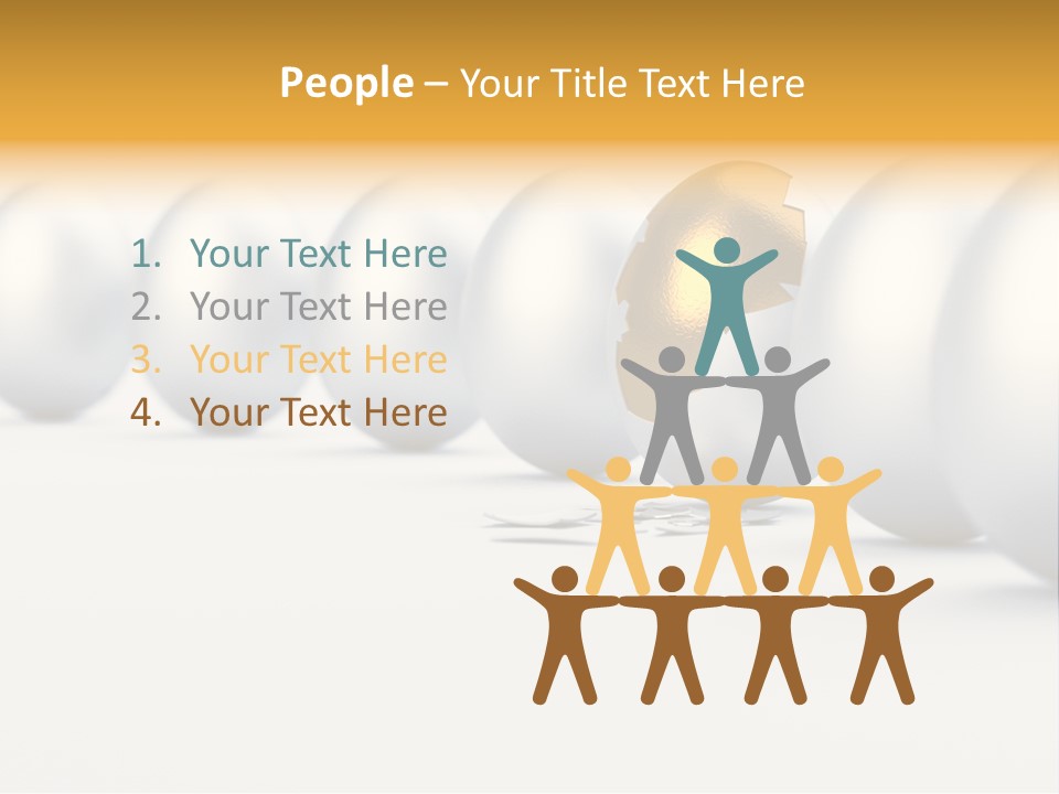 Golden Uniqueness Leadership PowerPoint Template