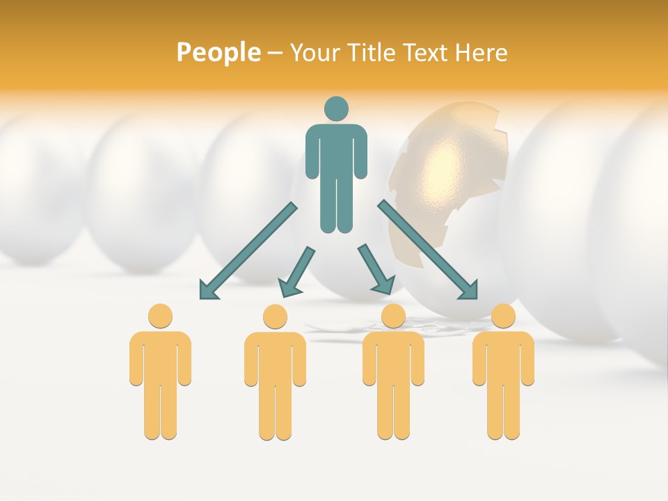 Golden Uniqueness Leadership PowerPoint Template
