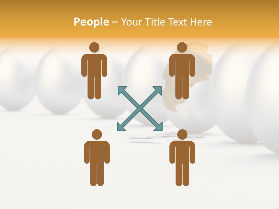 Golden Uniqueness Leadership PowerPoint Template