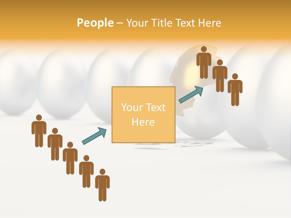 Golden Uniqueness Leadership PowerPoint Template