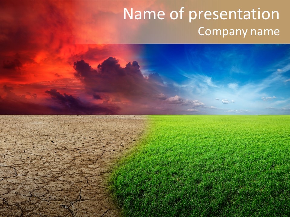 Cloudscape Concept Desertization PowerPoint Template