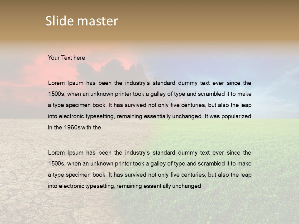Cloudscape Concept Desertization PowerPoint Template