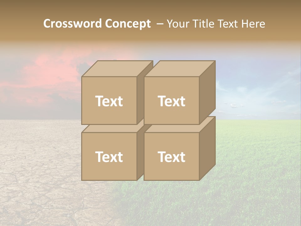 Cloudscape Concept Desertization PowerPoint Template