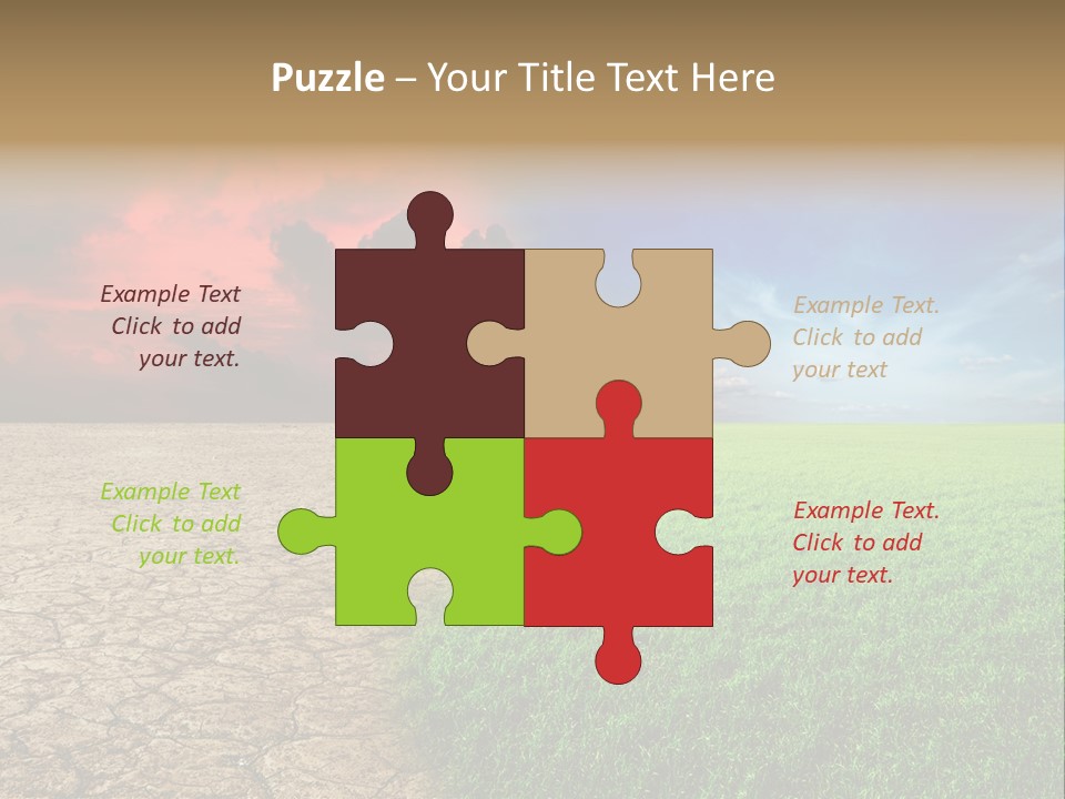 Cloudscape Concept Desertization PowerPoint Template
