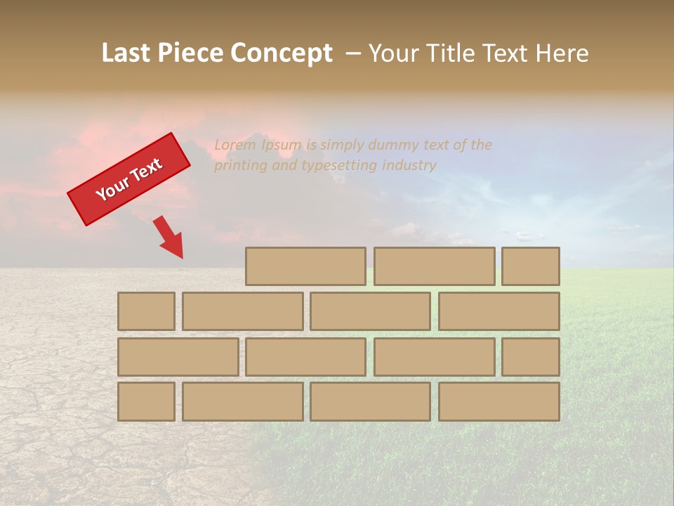 Cloudscape Concept Desertization PowerPoint Template