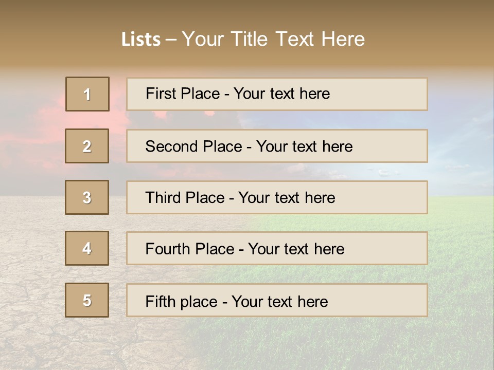 Cloudscape Concept Desertization PowerPoint Template