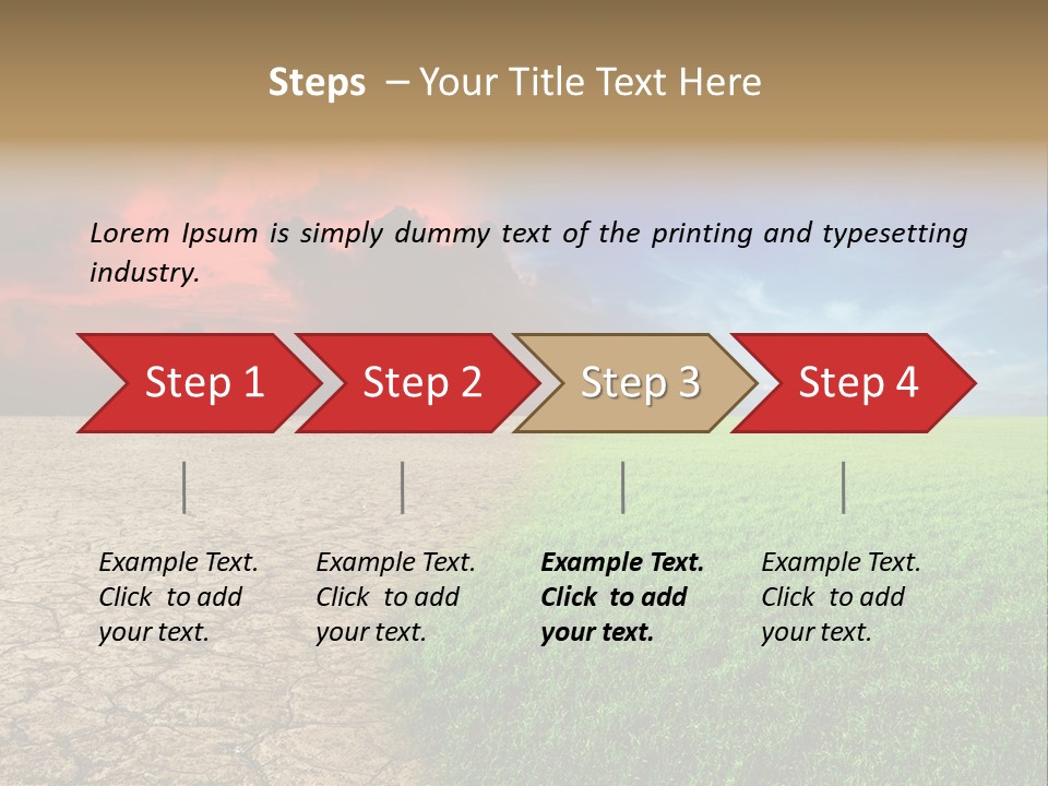 Cloudscape Concept Desertization PowerPoint Template