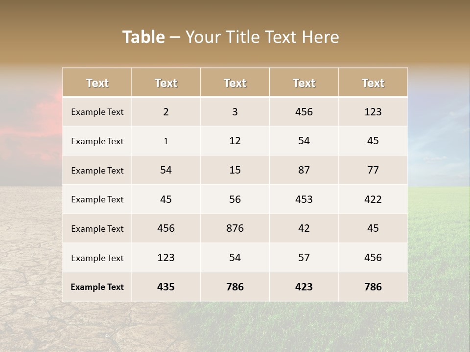 Cloudscape Concept Desertization PowerPoint Template