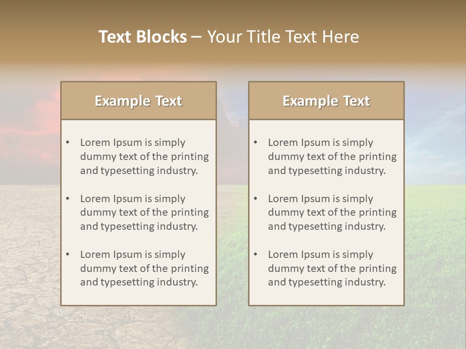 Cloudscape Concept Desertization PowerPoint Template