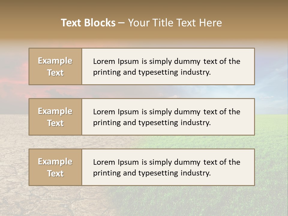 Cloudscape Concept Desertization PowerPoint Template