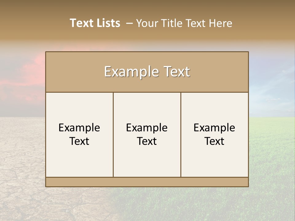 Cloudscape Concept Desertization PowerPoint Template