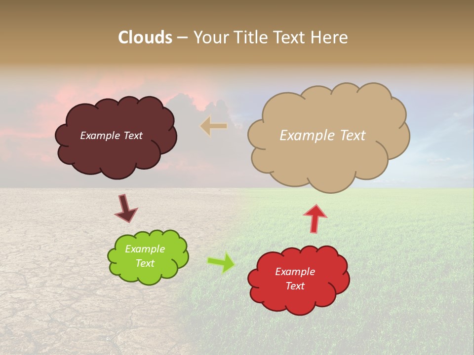 Cloudscape Concept Desertization PowerPoint Template