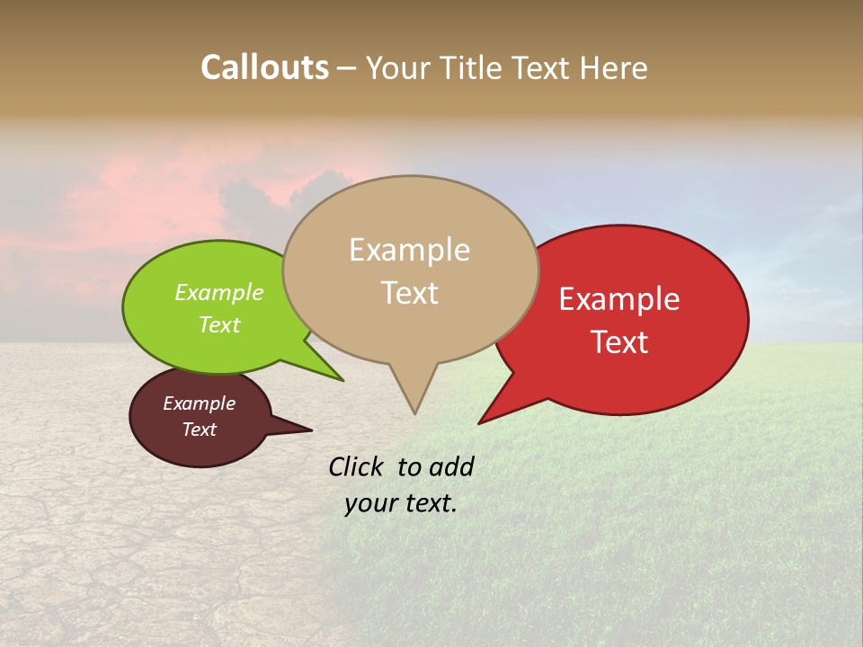 Cloudscape Concept Desertization PowerPoint Template