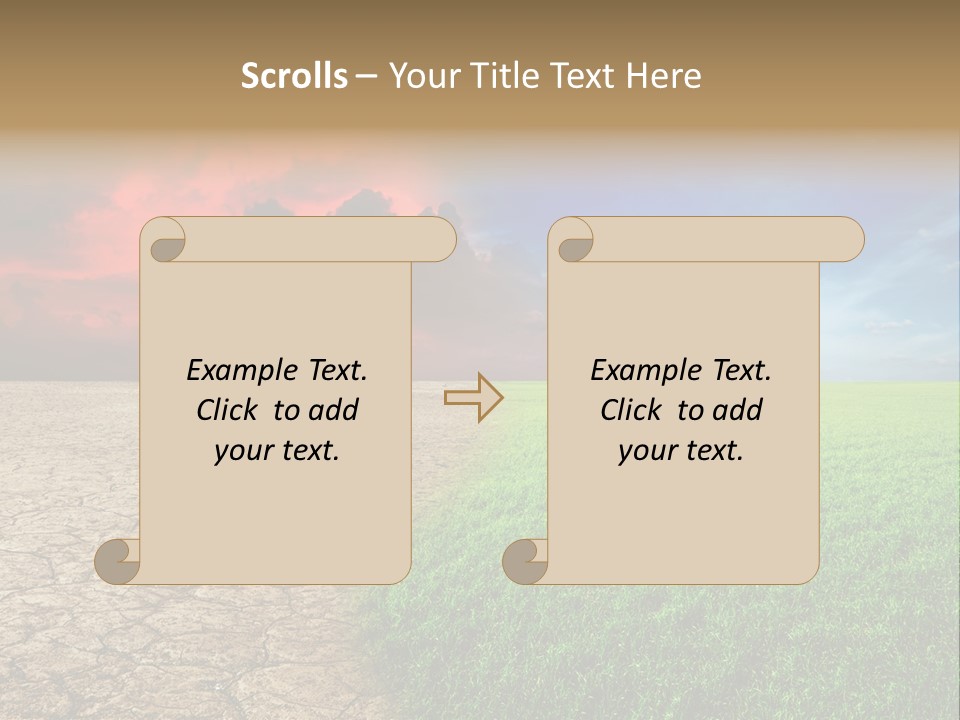 Cloudscape Concept Desertization PowerPoint Template