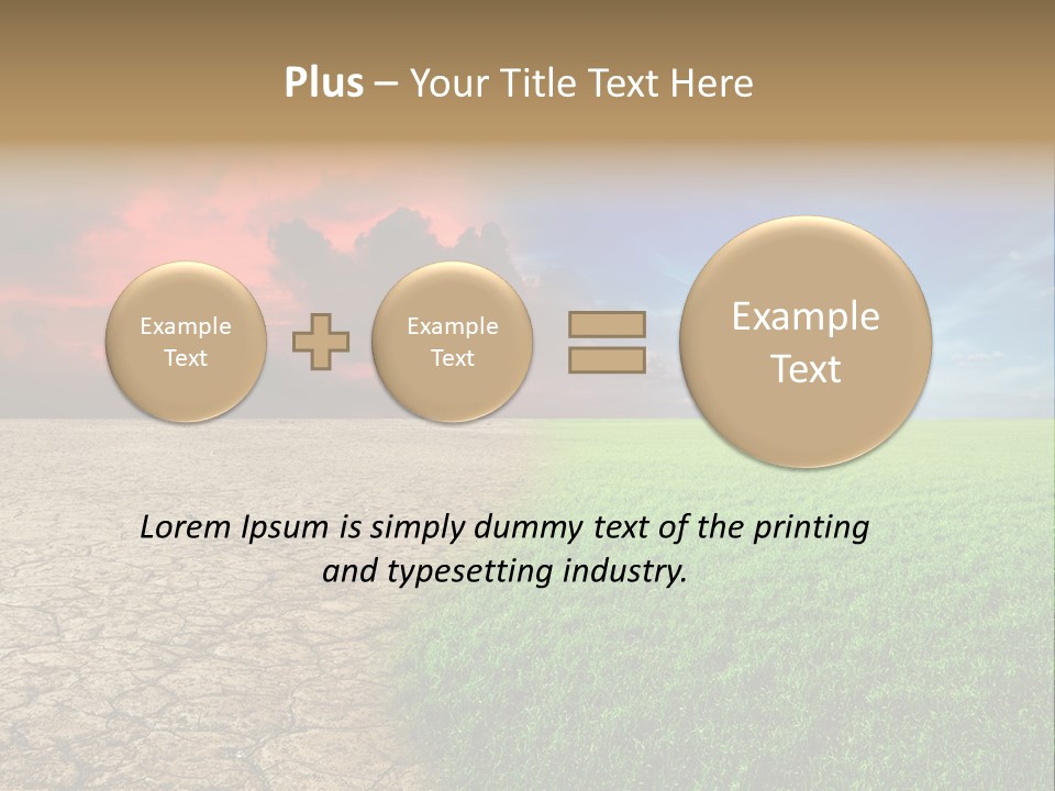 Cloudscape Concept Desertization PowerPoint Template