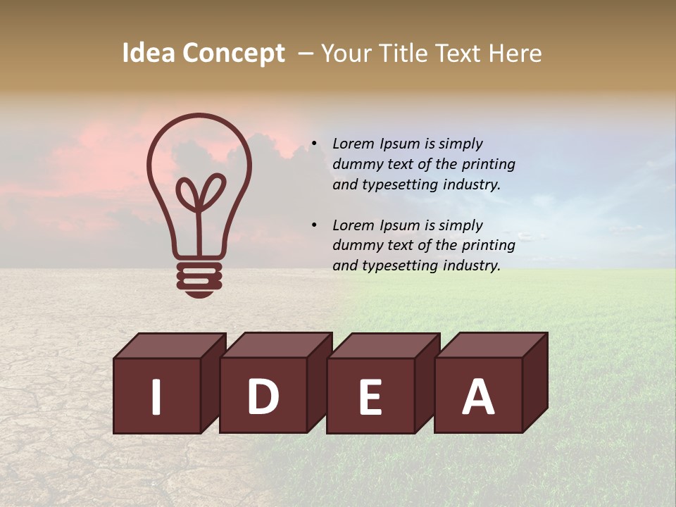 Cloudscape Concept Desertization PowerPoint Template
