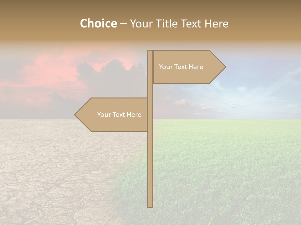 Cloudscape Concept Desertization PowerPoint Template