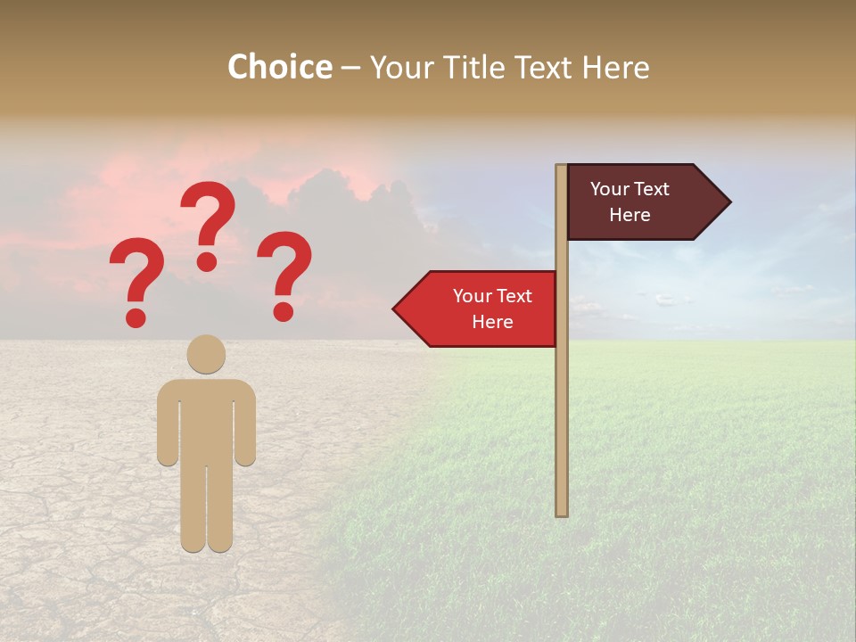 Cloudscape Concept Desertization PowerPoint Template