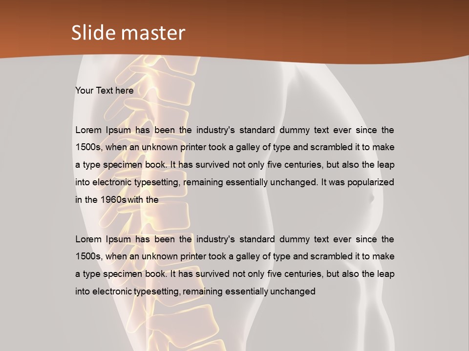 Hand Backbone Neck PowerPoint Template