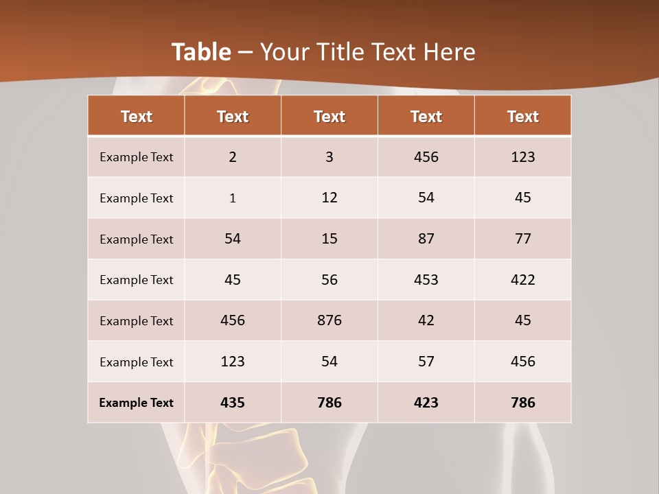 Hand Backbone Neck PowerPoint Template