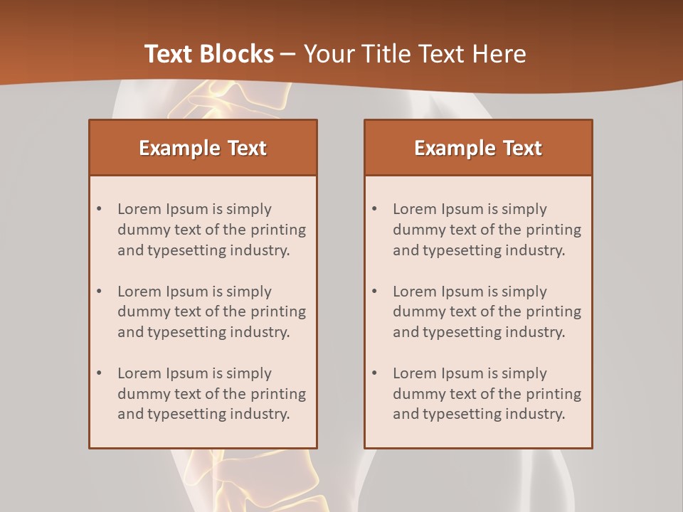 Hand Backbone Neck PowerPoint Template