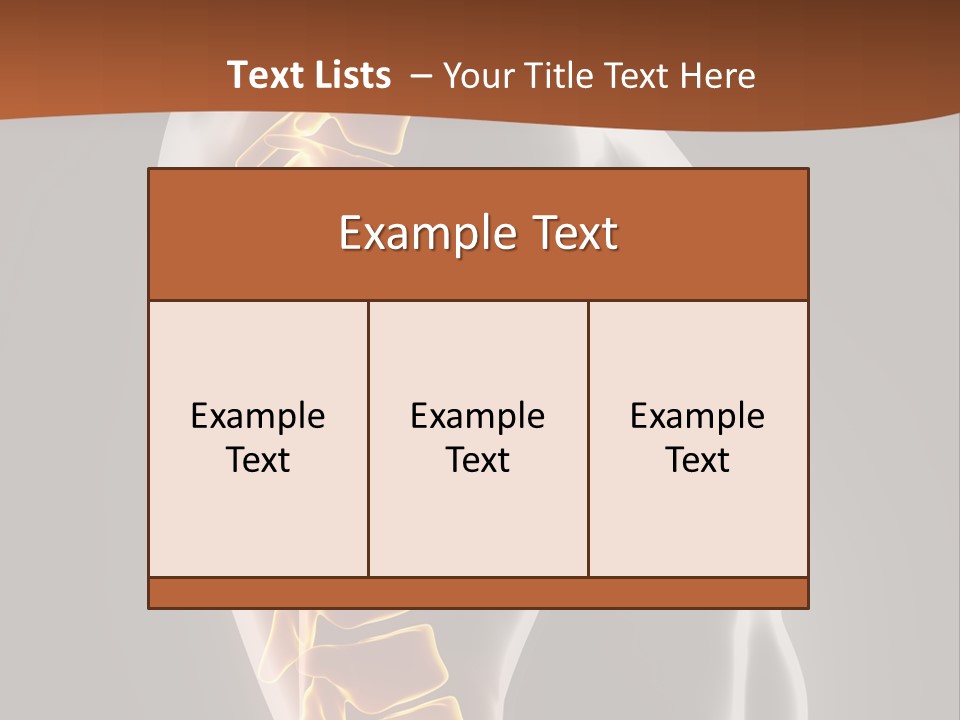 Hand Backbone Neck PowerPoint Template