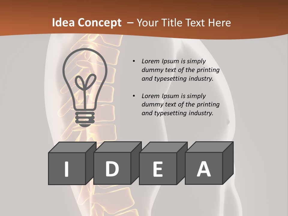 Hand Backbone Neck PowerPoint Template