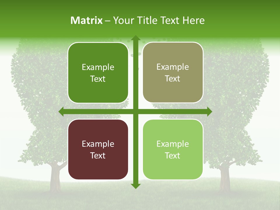 Exchange Leaves Cooperation PowerPoint Template