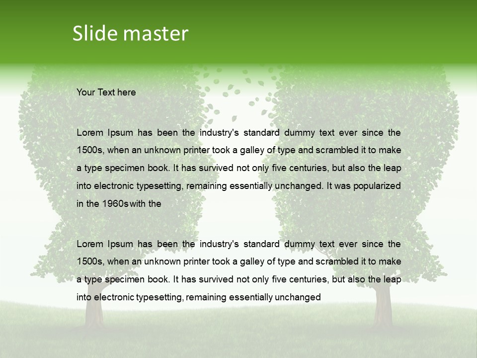 Exchange Leaves Cooperation PowerPoint Template