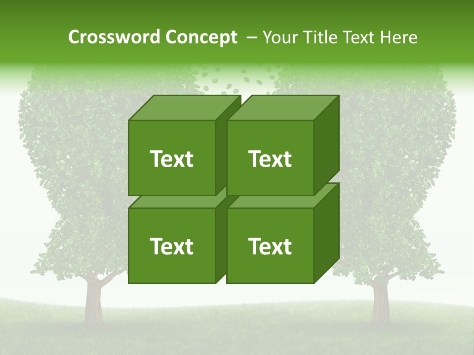 Exchange Leaves Cooperation PowerPoint Template