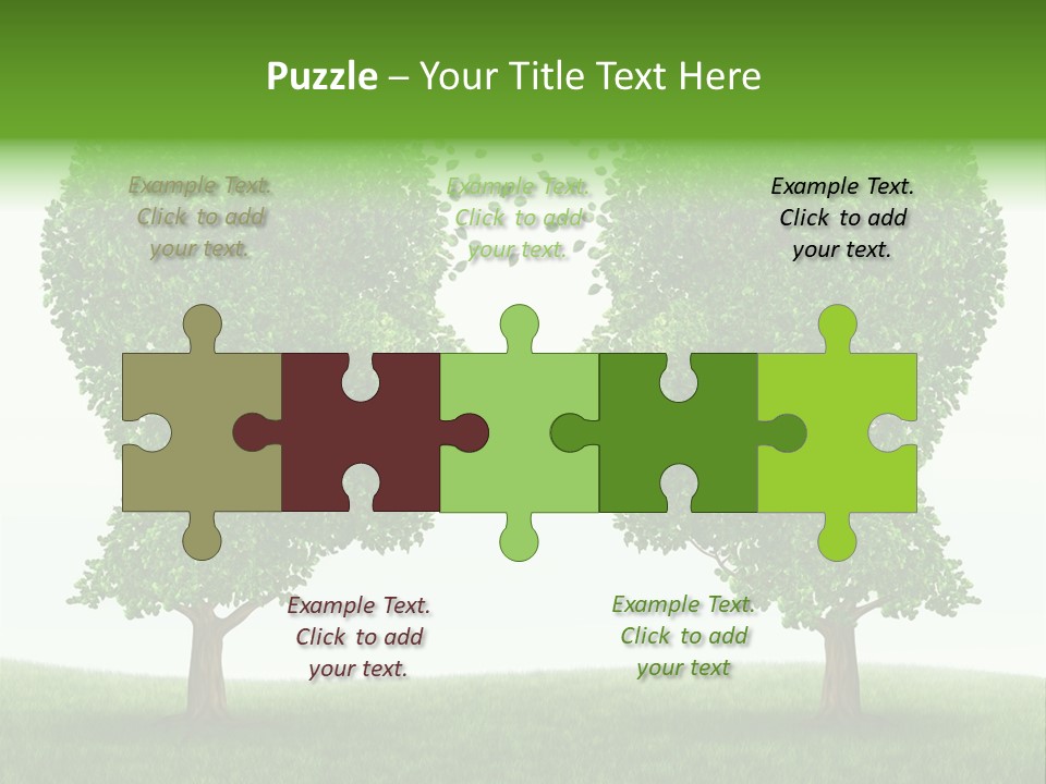 Exchange Leaves Cooperation PowerPoint Template