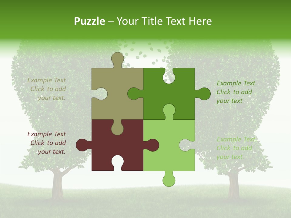 Exchange Leaves Cooperation PowerPoint Template