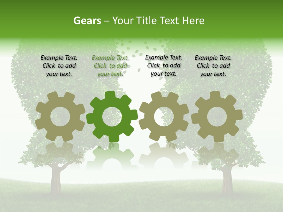 Exchange Leaves Cooperation PowerPoint Template